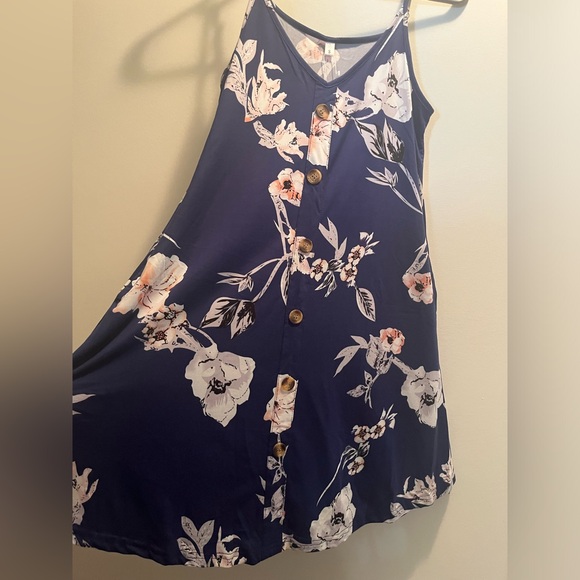 Wneedu Women's Summer Button Down Casual Beach Cover Up Dress sz S - Picture 4 of 9